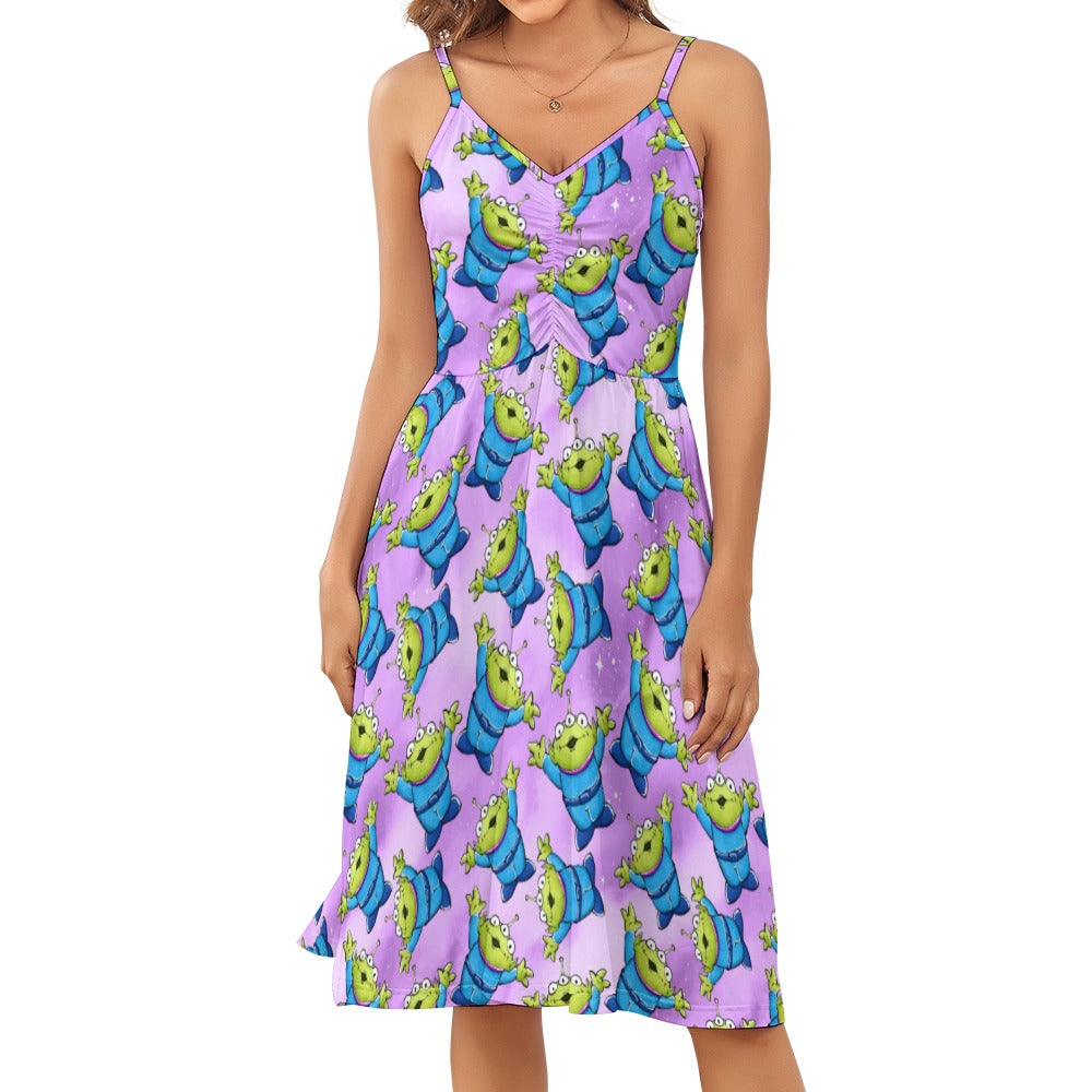 Alien toy strappy summer dress plus size