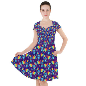 Stitch rainbow heart print dress