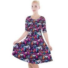 Load image into Gallery viewer, Game controller print dress
