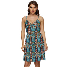 Load image into Gallery viewer, Embroidered Hawaiian Princess print dress
