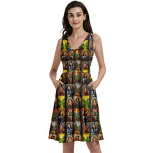 Load image into Gallery viewer, Oz stained glass print dress
