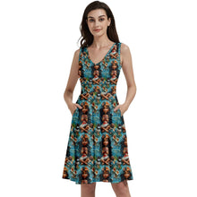 Load image into Gallery viewer, Embroidered Hawaiian Princess print dress
