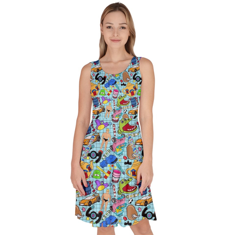 Retro toy Print dress