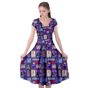 Sci Fi Dr patchwork print dress