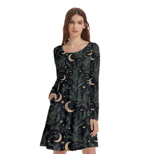 Load image into Gallery viewer, Moon and fern print dress
