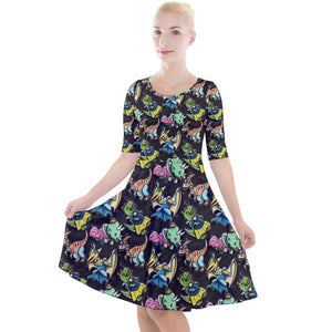 Dinosaur princesses print dress