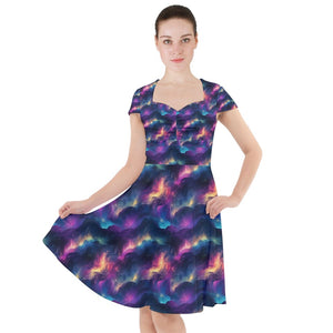 Fire lights print dress