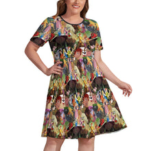 Load image into Gallery viewer, Forgotten fantasy short sleeved dress plus size
