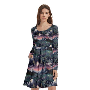 Night court print dress