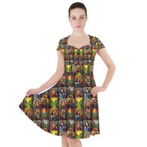 Oz stained glass print dress