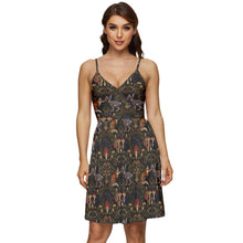 Load image into Gallery viewer, Woodland creatures print dress
