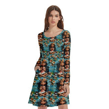 Load image into Gallery viewer, Embroidered Hawaiian Princess print dress
