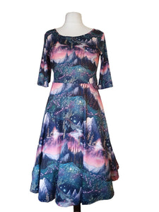 Night court print dress