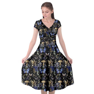 Fairy midnight garden print dress