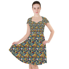 Load image into Gallery viewer, Embroidered reading Princess print dress
