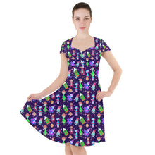 Load image into Gallery viewer, Button space print dress
