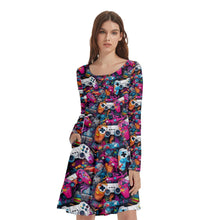 Load image into Gallery viewer, Game controller print dress
