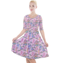 Load image into Gallery viewer, Pony pink gingham print dress
