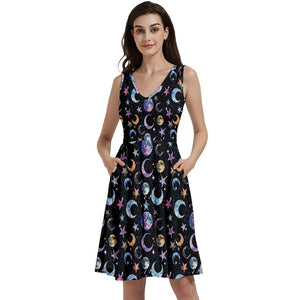 Moon print dress