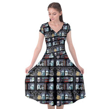 Load image into Gallery viewer, Magical bookcase print dress
