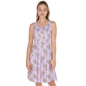 Glowing worm print dress