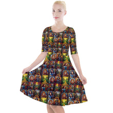 Load image into Gallery viewer, Oz stained glass print dress
