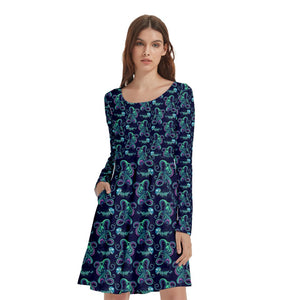 Octopus and Jellyfish print dress