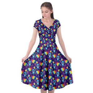 Stitch rainbow heart print dress