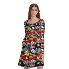 Load image into Gallery viewer, Game Racers print dress
