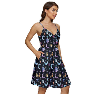 Moon print dress