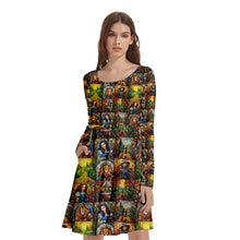 Load image into Gallery viewer, Oz stained glass print dress
