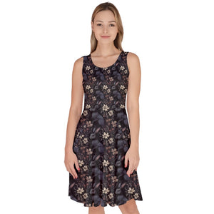 Black hare print dress