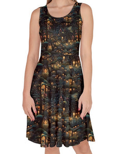 Fairy forest print dress