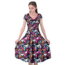 Load image into Gallery viewer, Game controller print dress
