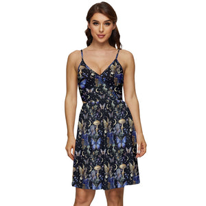 Fairy midnight garden print dress