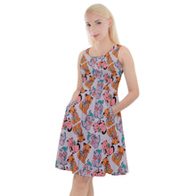 Load image into Gallery viewer, Kitsch cat toy print dress
