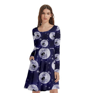 Alien moon print dress