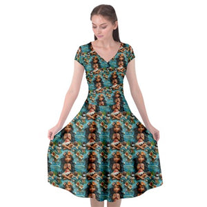 Embroidered Hawaiian Princess print dress