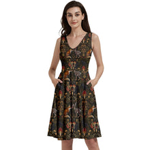 Load image into Gallery viewer, Woodland creatures print dress
