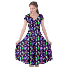 Load image into Gallery viewer, Button space print dress
