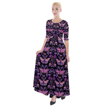 Load image into Gallery viewer, Purple moth print dress
