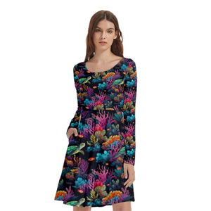 Sea turtle print dress