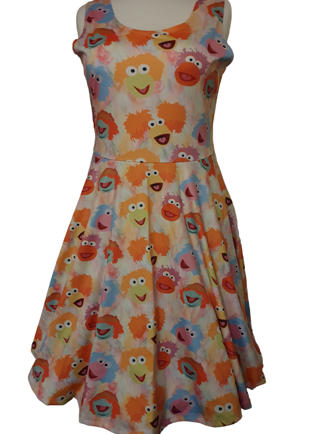 Rainbow Fraggles print dress