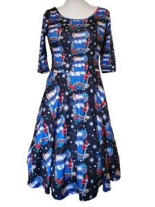 Sci Fi Dr 60th print dress