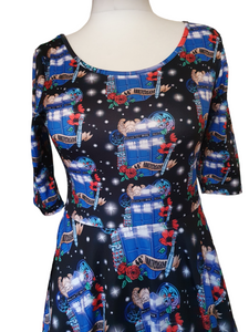 Sci Fi Dr 60th print dress