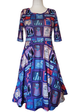 Load image into Gallery viewer, Sci Fi Dr patchwork print dress
