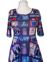 Load image into Gallery viewer, Sci Fi Dr patchwork print dress
