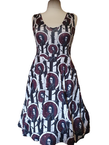 Crow film print dress