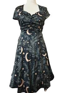 Moon and fern print dress