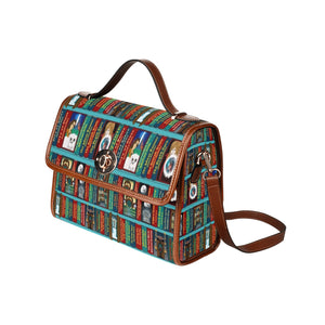 Fantasy book shelf satchel handbag Bag